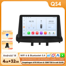 Autoradio Android pour Renault Megane 3, Écran tactile 9 pouces, GPS, Carplay sans fil, 2008-2014