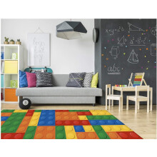Oedim Tapete Infantil de Construção, PVC, 95 x 165 cm, Antiderrapante, Impermeável