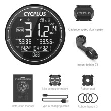 CYCPLUS M2 Fahrradcomputer, GPS-Tachometer, kabellos, ANT+, BLE 5.0, wasserdicht