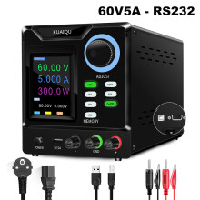 KUAIQU Alimentation à découpage programmable 30V 10A, contrôle RS232 et USB, avec écran LCD couleur
