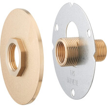 Base de torneira de jardim em latão bruto universal, suporte robusto para instalação exterior ou fonte