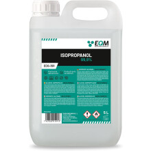 EQM SOLUCIONES QUIMICAS, Álcool Isopropílico 99,9%, 5L, Limpeza de componentes eletrónicos, lentes e impressão 3D