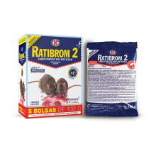 RATIBROM Cebo Fresco, conjunto de 2 de 500g, para desratização em interiores e exteriores