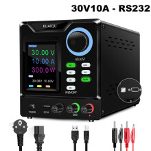 KUAIQU Alimentation à découpage programmable 30V 10A, communication RS232, contrôle PC et écran LCD couleur