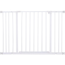 PawHut Barreira de Segurança, comprimento ajustável 72-107 x 76 cm, metal e plástico branco, sem perfuração
