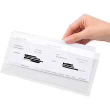 Netuno, conjunto de 250 envelopes portadocumentos DL transparentes, 131x239mm, resistentes