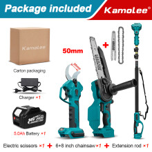 Kamolee elektrische snoeischaar, 50mm, draadloos en borstelloos, voor fruitbomen