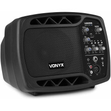 Vonyx V205B, altifalante ativo Bluetooth, 5 polegadas, 80W, preto, para eventos e música