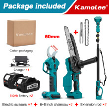 Kamolee elektrische snoeischaar, 50mm, draadloos, borstelloos voor fruitbomen
