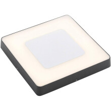 Lucande lâmpada de teto exterior LED, branco e preto, para jardim e exterior