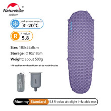 Naturehike opblaasbaar matras, R 5.8, ultralicht en draagbaar voor kamperen en wandelen