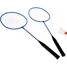 Conjunto de Badminton, 2 raquetes de metal de 60 cm e volante
