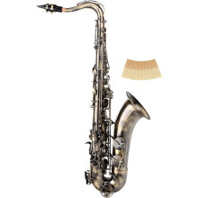 Classic Cantabile Saxofone de Tenor Bb, acabamento Antique Yellow, conjunto de 2.5 canas