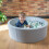 Selonis Piscina de Bolas de Espuma 90x30cm, Conjunto de 200 Bolas, Branco, Cinzento e Menta 8