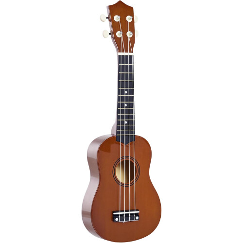 HOMCOM Ukelele Soprano de 21 polegadas, castanho, para principiantes