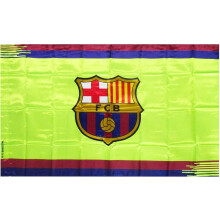 Bandeira FC Barcelona Fluorescente, 150 x 100 cm, 100% Poliéster, para exterior e interior