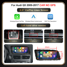 RoadTop Écran Multimédia Sans Fil, CarPlay et Android Auto pour Audi Q5 2009-2017, 12.3 pouces