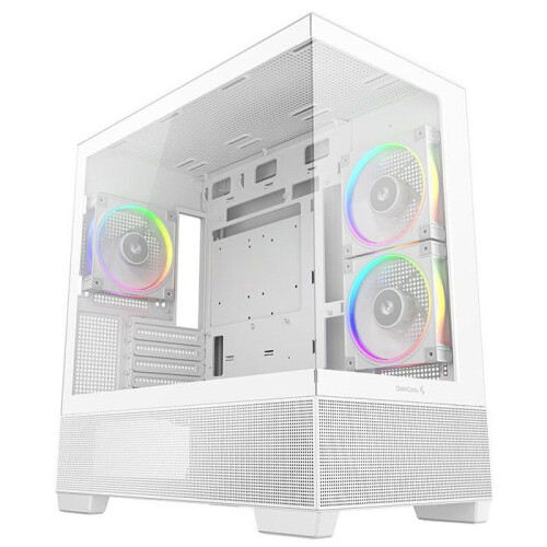 PC-Gehäuse - DEEPCOOL - CG380 3F - Weiß - Mid Tower - Micro-ATX - 3 enthaltene ARGB-Lüfter