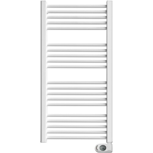 HJM NOOR, toalheiro elétrico de alumínio, 750 W, branco, com termóstato digital programável