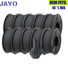 JAYO Filament PETG mat haute vitesse, 1,75 mm, Lot de 10 rouleaux, Gris