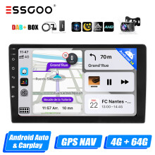 ESSGOO Autoradio Android 14, 10 pouces, 4Go RAM + 64Go ROM, GPS, CarPlay et Android Auto sans fil, DAB+