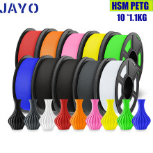 JAYO Filament PETG Mat Haute Vitesse, Lot de 10 Rouleaux 1,75 mm, Multi-couleurs, Impression 3D