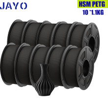 JAYO Filament PETG mat pour impression 3D, Noir, Haute vitesse, Lot de 10 bobines