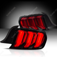 VLAND Feux arrière LED pour Ford Mustang S550 2015-2023, clignotants séquentiels, 5 modes, Rouge