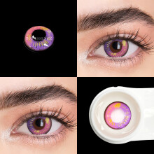 Bio-essence Cosplay Farbkontaktlinsen, Anime violet, 14,50 mm Durchmesser, weiches Hydrogel