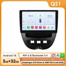 Autoradio Android 14, Écran 10.1 pouces, 8Core 3G 32G, CarPlay et Android Auto, pour Peugeot 107 Toyota Aygo Citroën C1