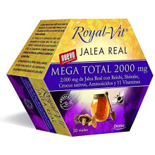 Royal Vit Mega Total, Jalea Real, conjunto de 20 ampolas de 2000 mg