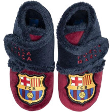 MARPEN pantufas de inverno FC Barcelona, botinhas com velcro e sola antiderrapante para criança