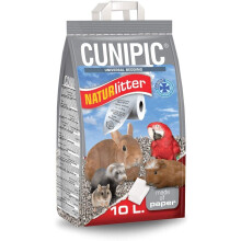 Cunipic Naturlitter, cama de papel orgânico, 10L + 2L, para coelhos e pequenos roedores