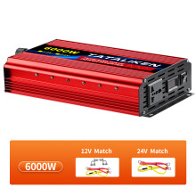 Reiner Sinus-Wechselrichter, 12V auf 220V, 6000W, DC-zu-AC-Spannungswandler für Auto