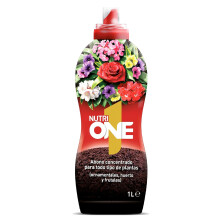 ONE Fertilizante líquido concentrado Premium, ingredientes naturais, para plantas e flores de jardim