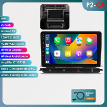Autoradio Android 13 pour Citroen C3 Aircross C4, Écran 9 pouces, Carplay Sans Fil, 4Core 2G 32G