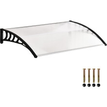 Outsunny Marquesina de Exterior para Portas e Janelas, 150x90 cm, Branco