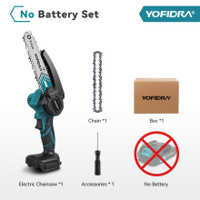 YOFIDRA Tronçonneuse sans fil 6 pouces, 2000W, avec huileur automatique pour coupe de bois et jardin