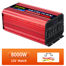 Reiner Sinus-Wechselrichter, 12V auf 220V, 8000W, DC-zu-AC-Spannungswandler für Auto
