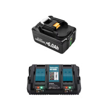 Batterie Lithium Ion 18V 6.0Ah avec chargeur pour Makita BL1830B LXT400