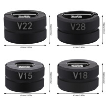 Lot de 4 Matrices de Sertissage pour Tubes en Cuivre, Acier Cr45, Tailles 15/18/22/28 mm, Noir