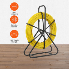 Passage de câble en fibre de verre, 6mm x 130m, Jaune, pour conduits électriques et télécom