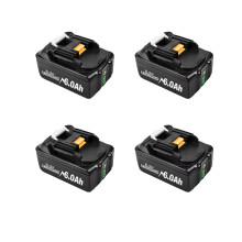 Batterie pour Makita BL1830 18V 6.0Ah Lithium Ion Rechargeable avec Chargeur pour Outils Électriques