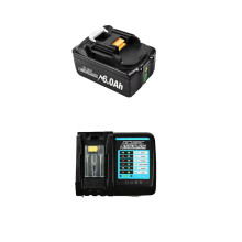 Batterie Rechargeable 18V 6.0Ah avec Chargeur pour Makita BL1830B et série LXT