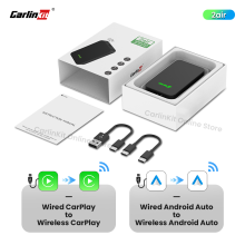 CarlinKit 5.0 CPC200-2air adapter, bedraad naar draadloos voor CarPlay en Android Auto, zwart