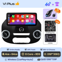 Junsun Autoradio Android 13 pour Mercedes Vito W447 2014-2022, Écran 12,3 pouces, CarPlay et Android Auto sans fil, 4G 4-64GB