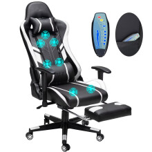 Chaise de jeu de massage GC-RC03, ergonomique, 7 points de massage, Noir