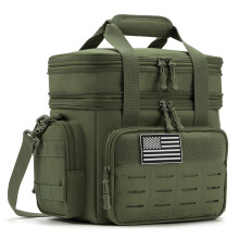 Sac isotherme tactique vert, 18L, étanche, avec sangle MOLLE pour camping et pique-nique