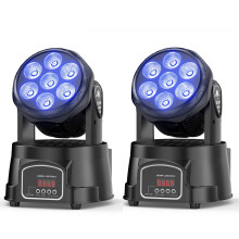 Yiflamefly Beam Moving Head Lights, set van 2, 105W RGBW LED, DMX512 podiumverlichting voor DJ en disco