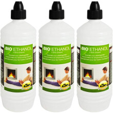 Farmlight bioetanol premium, 3 litros, 96% de teor, para chimeneias de etanol e fogo de jardim